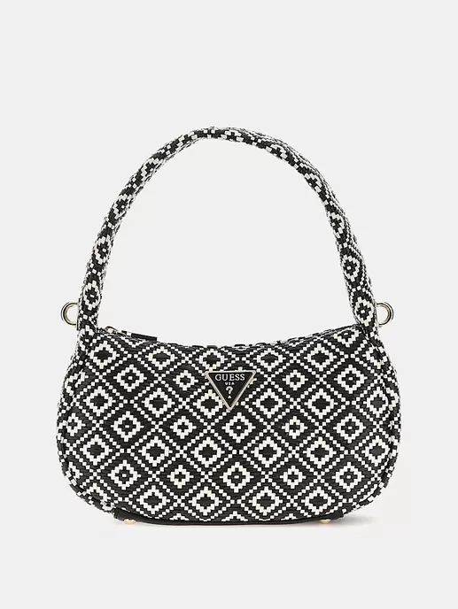 Rianee raffia shoulder bag offers at £69 in Guess