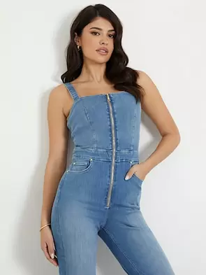 Bootcut denim jumpsuit offers at £72.5 in Guess