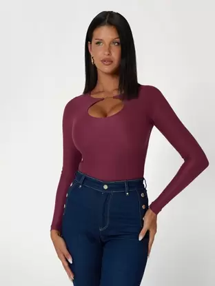 Cut-out stretch top offers at £60 in Guess