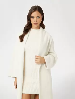 Fuzzy yarn relaxed fit cardigan offers at £140 in Guess