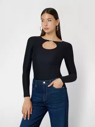 Cut-out stretch top offers at £30 in Guess