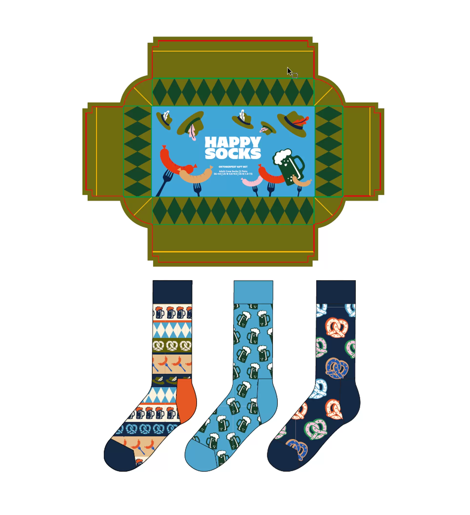 3-Pack Oktoberfest Socks Gift Set offers at £17.5 in Happy Socks