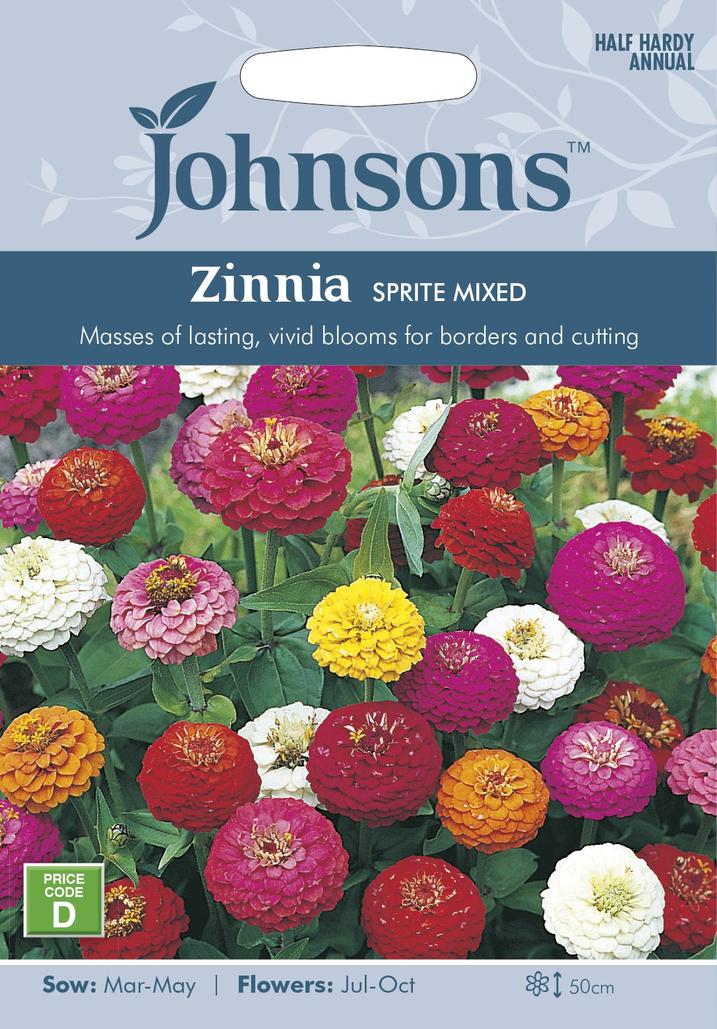Johnsons Zinnia Sprite Mixed Seeds offers at £2.79 in Hillier Garden Centres