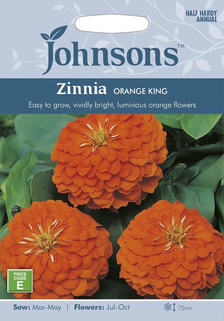 Johnsons Zinnia Orange King Seeds offers at £2.99 in Hillier Garden Centres