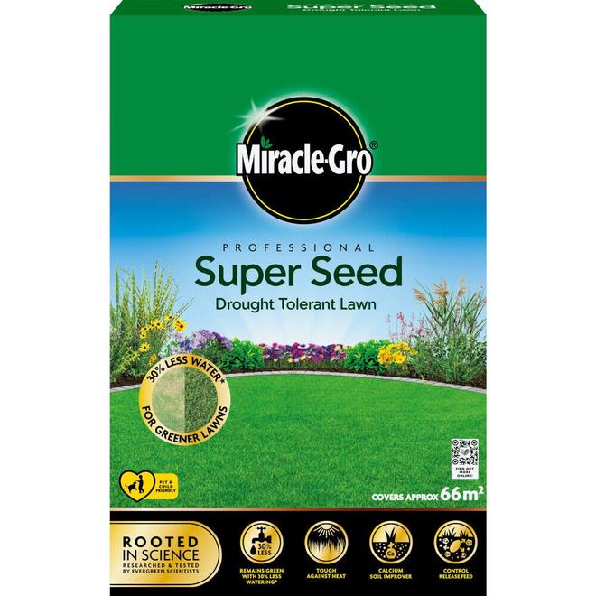 Miracle-Gro Super Seed Drought Resistant Lawn Seed 2kg 66m² offers at £25.99 in Hillier Garden Centres