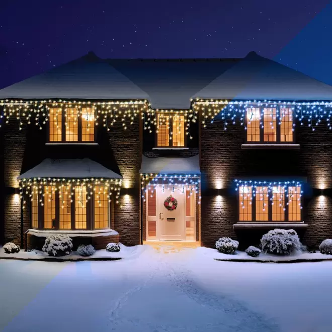 Snowing Icicle White / Warm White LED Christmas Lights offers at £54.99 in Hillier Garden Centres