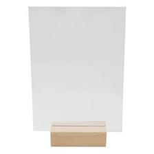 Clear Rectangle Acrylic Table Sign 20cm offers at £4.49 in Hobbycraft