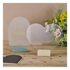 Clear Heart Acrylic Table Sign 18cm offers at £2.49 in Hobbycraft