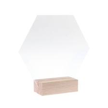 Clear Hexagon Acrylic Table Sign 16cm offers at £2.49 in Hobbycraft