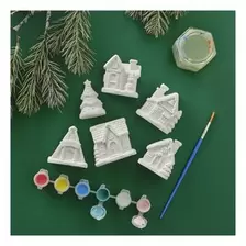 Paint Your Own Christmas Village Kit 6 Pieces offers at £6.49 in Hobbycraft