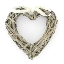 Wicker Heart Wreath 15cm x 15cm offers at £6.49 in Hobbycraft