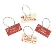 Merry Christmas Wooden Embellishments 4 Pack offers at £3.49 in Hobbycraft