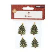 Christmas Tree 3D Paper Stickers 4 Pack offers at £3.49 in Hobbycraft