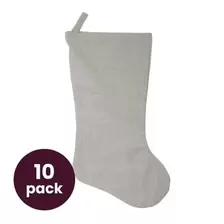 Linen Christmas Stocking 10 Pack Bundle offers at £29 in Hobbycraft