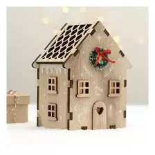 Wooden Printed Christmas House 15cm offers at £13 in Hobbycraft