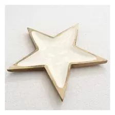 White Wooden Enamel Star Tray 34cm offers at £22 in Hobbycraft