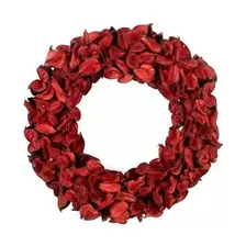 Dried Red Petal Wreath 24cm offers at £6.49 in Hobbycraft