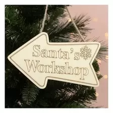 Hanging Wooden Santa’s Workshop Sign 20cm offers at £3.49 in Hobbycraft