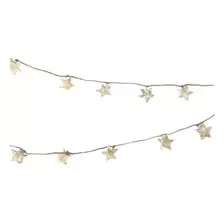 White Wash Mango Wood Star Garland 84cm offers at £10 in Hobbycraft