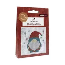 Christmas Gnome Mini Cross Stitch Kit offers at £2.49 in Hobbycraft