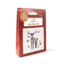 Reindeer Mini Cross Stitch Kit offers at £2.49 in Hobbycraft