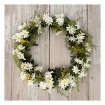 Daisy Floral Wreath 30cm offers at £23 in Hobbycraft