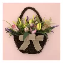 Floral Basket Wreath 50cm offers at £33 in Hobbycraft