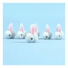 White Mini Pom Pom Bunnies 6 Pack offers at £3.49 in Hobbycraft