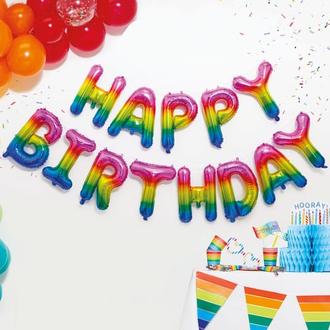 Let's Play Happy Birthday Rainbow Balloon Banner offers at £2.99 in Home Bargains