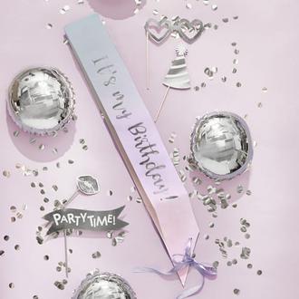 Let's Party Silver Foil Birthday Sash offers at £0.99 in Home Bargains