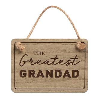 Just for You Dad Wooden Wall Sign - The Greatest Grandad offers at £0.99 in Home Bargains