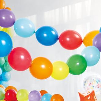 Let's Party Rainbow Balloon Garland offers at £2.49 in Home Bargains
