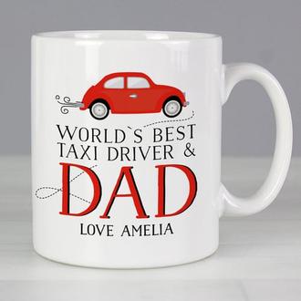 Personalised Worlds Best Taxi Driver Dad Mug offers at £5.99 in Home Bargains