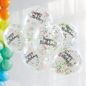 Let's Party Rainbow Confetti Balloons 6 Pack offers at £1.29 in Home Bargains