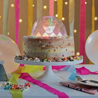 Let's Party LED Flashing Cake Dome offers at £7.99 in Home Bargains
