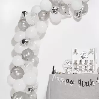 Let's Party Metallic Balloon Arch Kit - Silver offers at £3.99 in Home Bargains