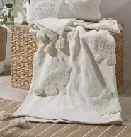 Spring Time Bunny Tufted Throw offers at £9.99 in Home Bargains