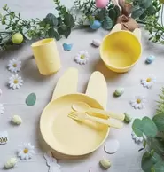 Hoppy Easter Dinnerware Set 5 Piece - Yellow offers at £2.99 in Home Bargains