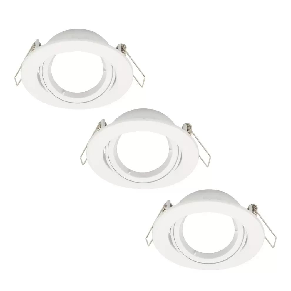 3 Pack Adjustable Downlights - White Finish offers at £15 in Homebase