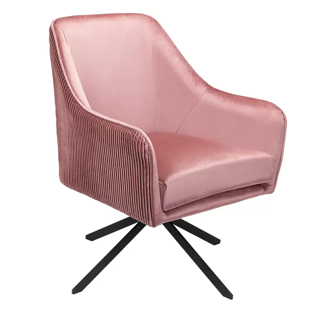 Pia Pleat Swivel Chair - Rose offers at £80 in Homebase