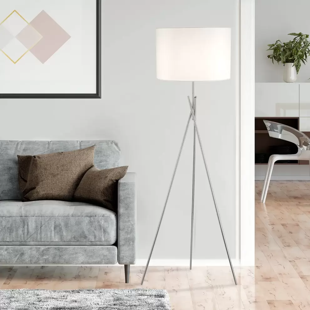 Bella Tripod Floor Lamp - White offers at £20 in Homebase