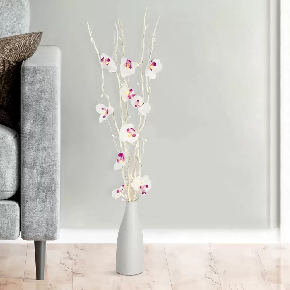 100cm White Orchid Battery Twig Lights offers at £4 in Homebase