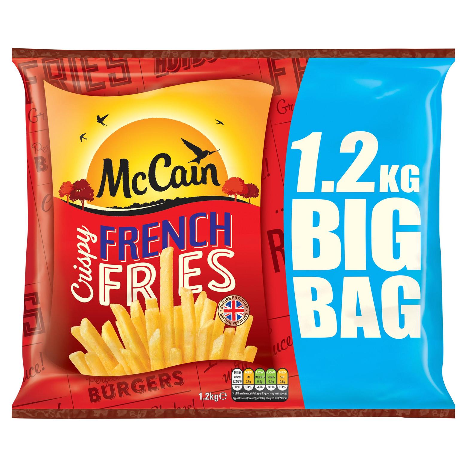 McCain Crispy French Fries Big Bag 1.2kg offers at £3.65 in Iceland