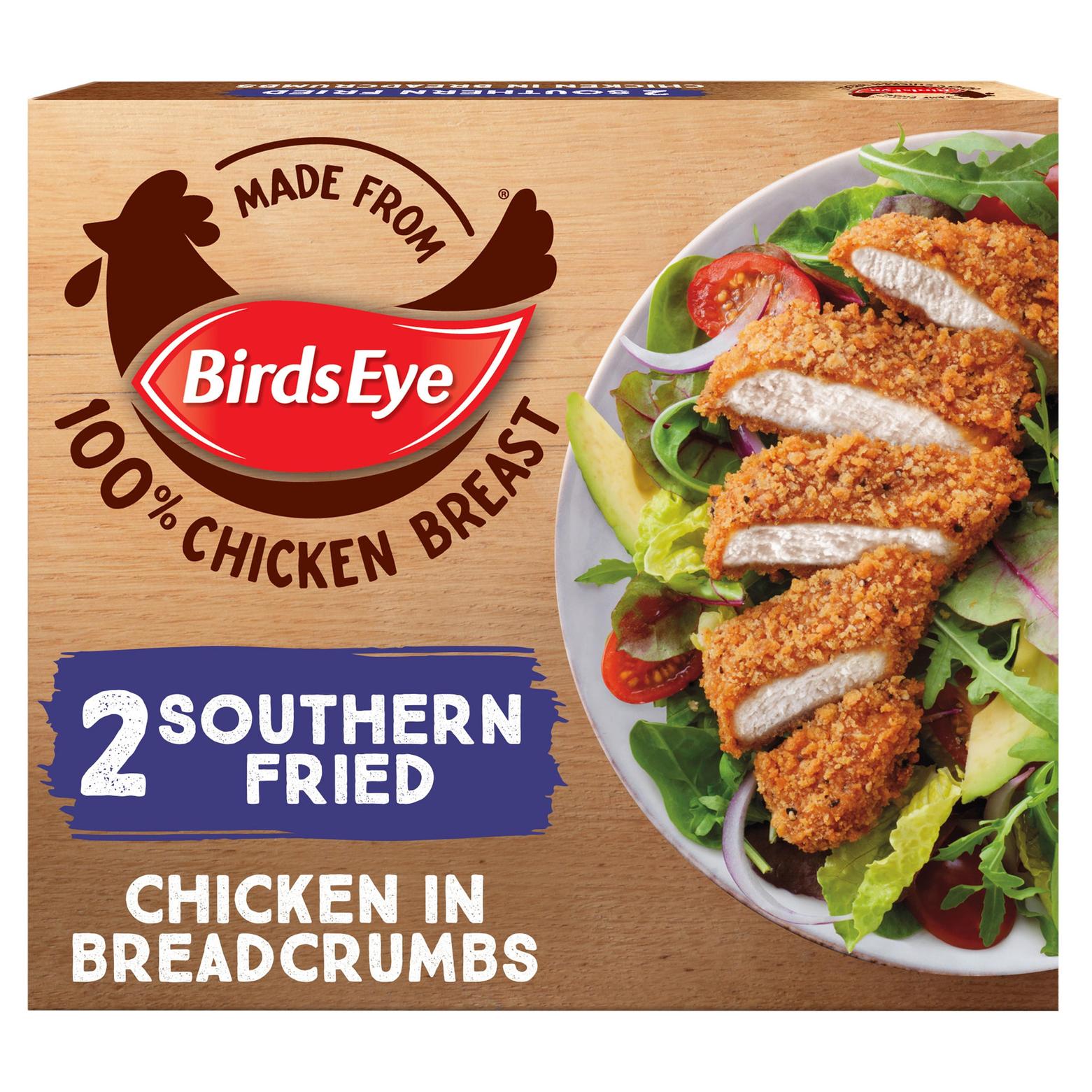 Birds Eye 2 Southern Fried Breaded Chicken Breast Steaks 180g offers at £2.5 in Iceland