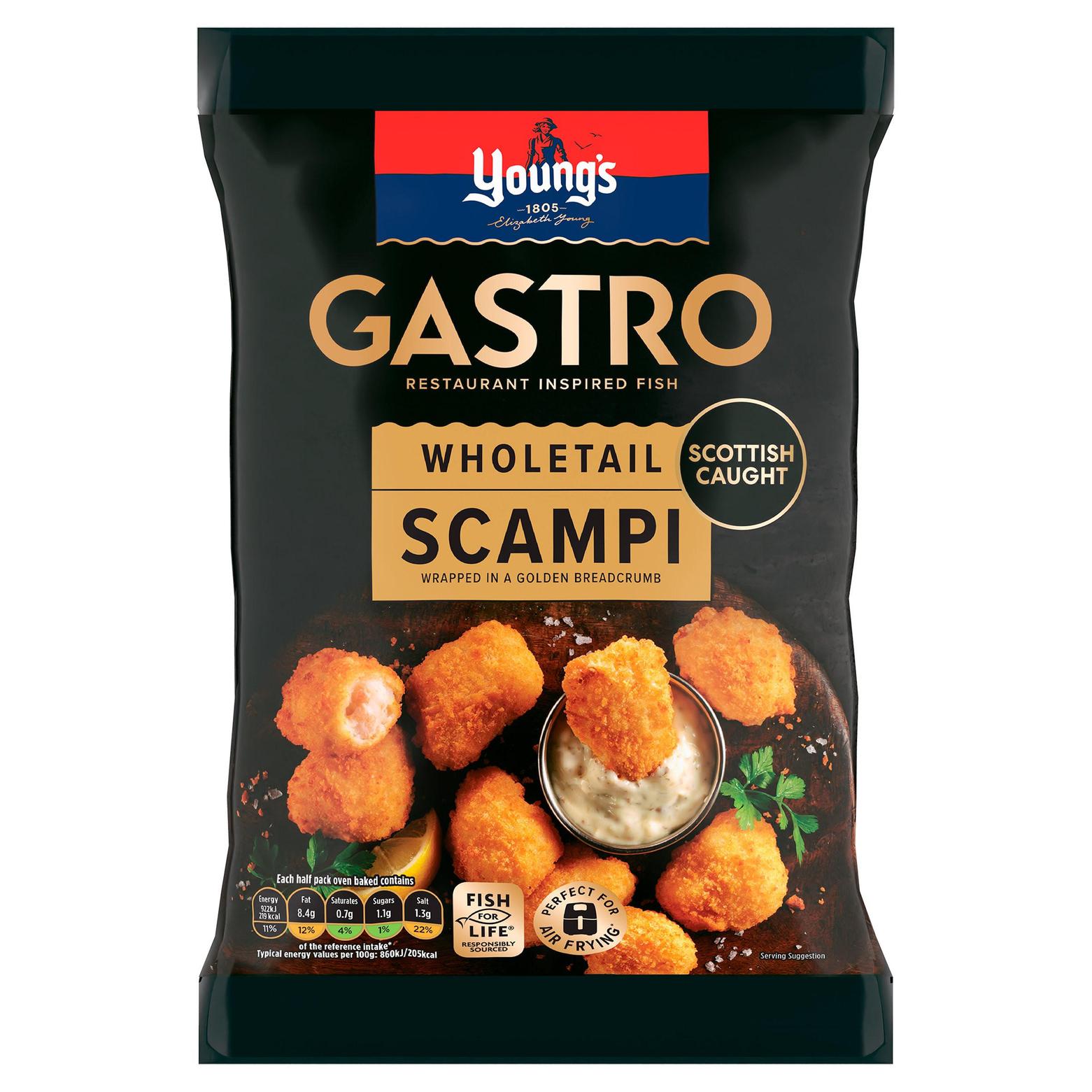 Young's Gastro Wholetail Scampi 220g offers at £5.25 in Iceland