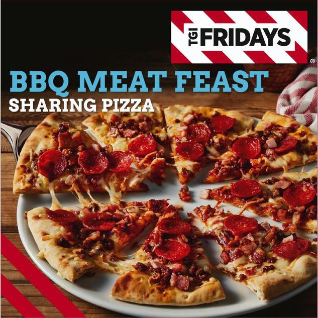 TGI Fridays BBQ Meat Feast Sharing Pizza 540g offers at £4.25 in Iceland