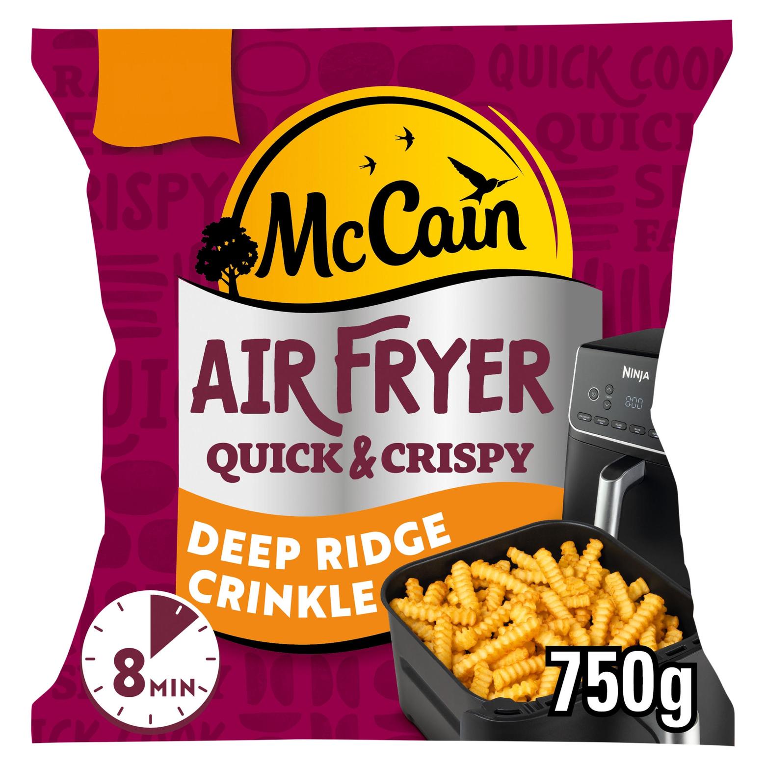 McCain Air Fryer Deep Ridge Crinkle Fries 750g offers at £1.87 in Iceland