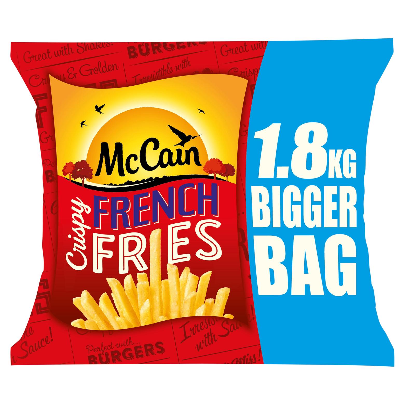 McCain Crispy French Fries Bigger Bag 1.8kg offers at £4.75 in Iceland