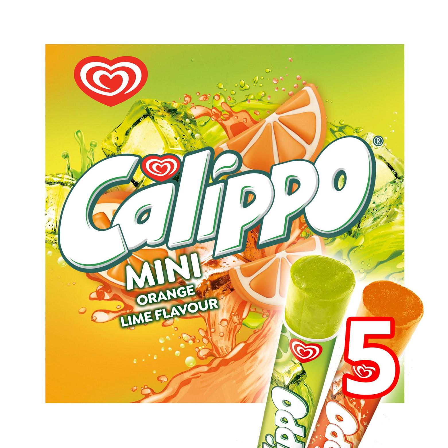 Heartbrand Calippo Mini Ice Lollies Orange & Lemon-Lime 5x 80 ml offers at £1.85 in Iceland