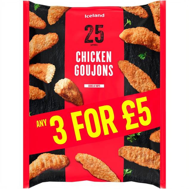 Iceland 25 (approx.) Chicken Goujons 400g offers at £2.5 in Iceland